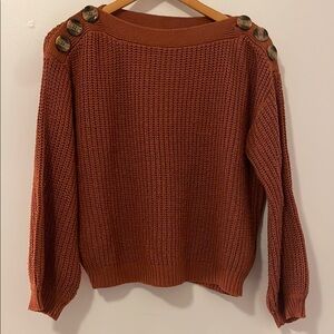 E&M sweater with button details - Rust, S